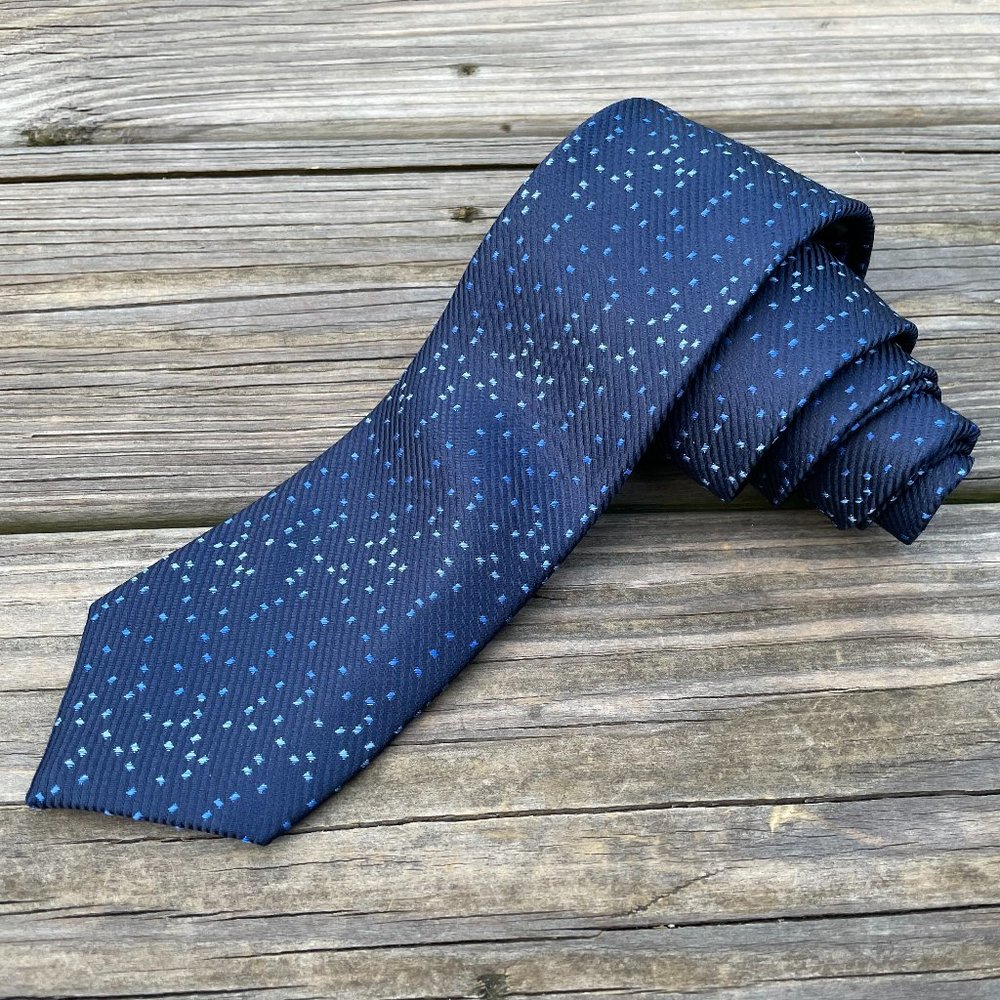 Addiction Men Blue Necktie Classic Length Tie Fash